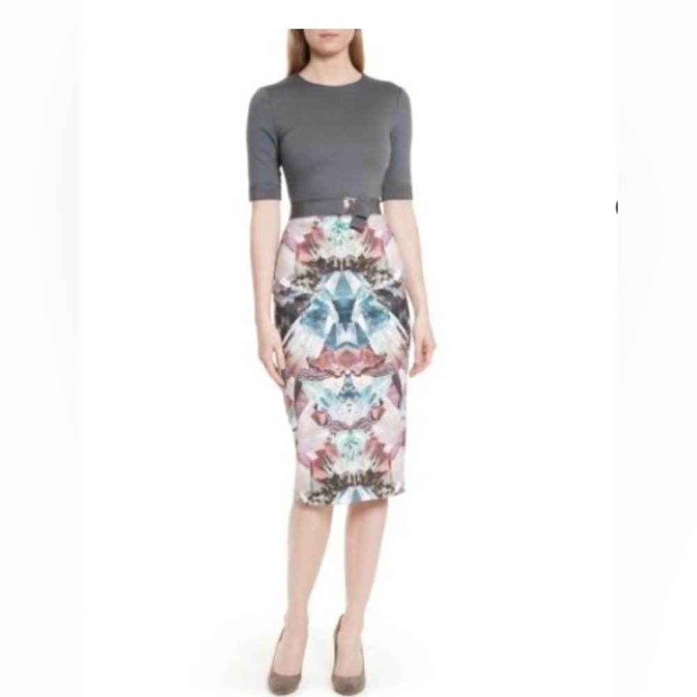Ted Baker London Anaste Mirror Minerals dress size 4 (size 10 US)